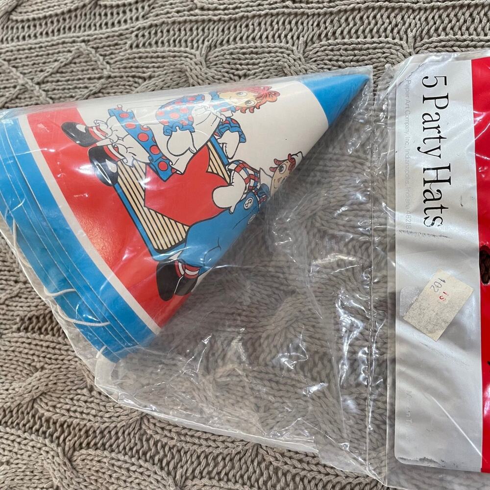 NEW Vintage Raggedy Ann & Andy Party Hats - Picture 2 of 6